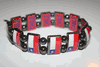CHILE COUNTRY FLAG FLEXIBLE METAL REVERSIBLE BRACELET .. NEW