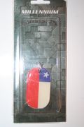 CHILE COUNTRY FLAG METAL DOG TAG NECKLACE PENDANT ..NEW