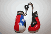 CHILE COUNTRY FLAG PAIR OF MINIATURE BOXING GLOVES .. NEW