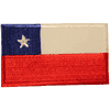CHILE COUNTRY FLAG SMALL IRON ON PATCH CREST BADGE ..NEW