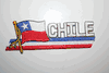 CHILE COUNTRY FLAG WORD IRON-ON PATCH CREST BADGE .. NEW