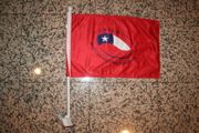 CHILE FIFA WORLD CUP SOCCER FOOTBALL CAR FLAG FOR YOUR AUTOMOBILE WITH POLE .. NEW