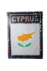 CYPRUS SQUARE COUNTRY FLAG METALLIC BUMPER STICKER DECAL .. SIZE  3" X 4" INCHES .. NEW