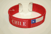 CHILE RED SUPER THICK COUNTRY FLAG FLEXIBLE BRACELET WRISTBAND .. NEW