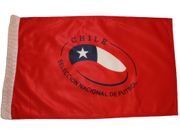 CHILE SELECCION NACIONAL DE FUTBOL 12" X 18" INCHES  HIGH QUALITY FLAG WITH SLEAVE WITHOUT STICK .. FIFA SOCCER WORLD CUP .. NEW