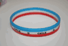 CHILE SOCCER BALL FOOTBALL COUNTRY FLAG COLORS LAYERED SILICONE BRACELET WRISTBAND .. ADULT AND KIDS SIZES .. NEW