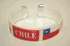 CHILE WHITE SUPER THICK COUNTRY FLAG FLEXIBLE BRACELET WRISTBAND .. NEW