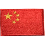 CHINA COUNTRY FLAG SMALL IRON ON PATCH CREST BADGE . NEW