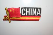 CHINA COUNTRY FLAG WORD IRON-ON PATCH CREST BADGE ... NEW
