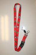 CHRISTMAS RED SANTA FROSTY & XMAS TREE LANYARD KEYCHAINS PASSHOLDER ... NEW