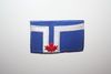 CITY OF TORONTO FLAG IRON ON EMBROIDERED PATCH CREST BADGE .. ONTARIO CANADA .... NEW