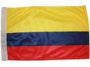 COLOMBIA 12" X 18" INCHES COUNTRY HIGH QUALITY FLAG WITH SLEAVE WITHOUT STICK .. FIFA SOCCER WORLD CUP .. NEW