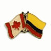 COLOMBIA / CANADA COUNTRY FLAG SMALL METAL FRIENDSHIP LAPEL PIN BADGE .. NEW