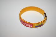 COLOMBIA COUNTRY FLAG YELLOW FLEXIBLE C BRACELET WRISTBAND  ... NEW