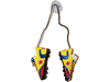 COLOMBIA RED BLUE YELLOW HANGING SHOES CLEAT WITH SUCTION CUP 5" X 2.5" INCHES FIFA SOCCER WORLD CUP.. NEW