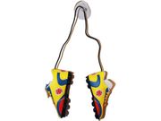 COLOMBIA RED BLUE YELLOW HANGING SHOES CLEAT WITH SUCTION CUP 5" X 2.5" INCHES FIFA SOCCER WORLD CUP.. NEW
