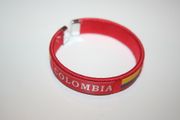 COLOMBIA RED COUNTRY FLAG FLEXIBLE C BRACELET WRISTBAND .. NEW