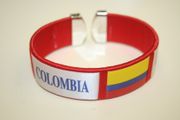 COLOMBIA RED SUPER THICK COUNTRY FLAG FLEXIBLE BRACELET WRISTBAND .. NEW