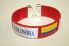 COLOMBIA RED SUPER THICK COUNTRY FLAG FLEXIBLE BRACELET WRISTBAND .. NEW