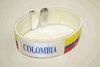 COLOMBIA WHITE SUPER THICK COUNTRY FLAG FLEXIBLE BRACELET WRISTBAND .. NEW