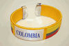 COLOMBIA YELLOW SUPER THICK COUNTRY FLAG FLEXIBLE BRACELET WRISTBAND .. NEW