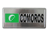 COMOROS COUNTRY FLAG SMALL METAL LICENSE PLATE STICKER DECAL EMBLEM .. NEW
