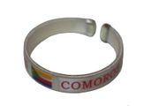 COMOROS WHITE COUNTRY FLAG C' BRACELET WRISTBAND