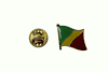 CONGO REPUBLIC COUNTRY FLAG METAL LAPEL PIN BADGE .. 3/4 INCH X 3/4 INCH .. NEW