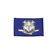 CONNECTICUT USA STATE FLAG IRON ON PATCH CREST BADGE 2 1/8 X 3 1/4 INCHES ... NEW