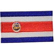 COSTA RICA COUNTRY FLAG SMALL IRON ON PATCH CREST BADGE . NEW
