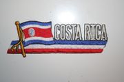 COSTA RICA COUNTRY FLAG WORD IRON-ON PATCH CREST BADGE .. NEW