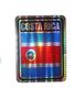 COSTA RICA SQUARE COUNTRY FLAG METALLIC BUMPER STICKER DECAL .. SIZE 3" X 4" INCHES .. NEW