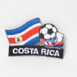 COSTA RICA SOCCER BALL FOOTBALL IRON ON EMBROIDERED PATCH CREST BADGE .. NEW