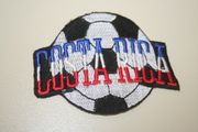 COSTA RICA SOCCER BALL FOOTBALL IRON ON PATCH CREST BADGE .. NEW