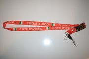 ***SOLD OUT ***COTE D'IVOIRE ORANGE COUNTRY FLAG IVORY COAST LANYARD KEYCHAIN PASSHOLDER .. NEW