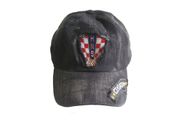 CROATIA BLACK HNS LOGO ACID WASHED HAT CAP .. NEW