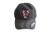CROATIA BLACK HNS LOGO ACID WASHED HAT CAP .. NEW