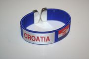 CROATIA BLUE COUNTRY FLAG SUPER THICK BRACELET WRISTBAND .. NEW