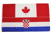 CROATIA / CANADA COMBO 3' X 5' NATIONAL COUNTRY FLAG BANNER TAPESTRY .. NEW