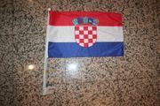 CROATIA COUNTRY CAR FLAG FOR YOUR AUTOMOBILE WITH POLE .. NEW