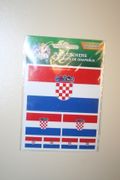CROATIA COUNTRY FLAG COLLECTION OF 7 DIFFERENT SIZE STICKERS .. NEW