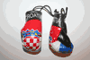 CROATIA COUNTRY FLAG PAIR OF MINIATURE BOXING GLOVES .. NEW