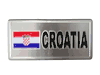 CROATIA COUNTRY FLAG SMALL METAL LICENSE PLATE STICKER DECAL EMBLEM .. NEW