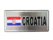 CROATIA COUNTRY FLAG SMALL METAL LICENSE PLATE STICKER DECAL EMBLEM .. NEW