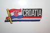 CROATIA COUNTRY FLAG WORD IRON-ON PATCH CREST BADGE .. NEW