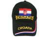 CROATIA HRVATSKA BLACK COUNTRY FLAG EMBOSSED HAT CAP .. NEW