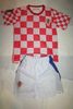 CROATIA HRVATSKA CHECKERED CHILDS YOUTHS EURO CUP 2012 SOCCER FOOTBALL JERSEY KIT WITH SHORTS .. NEW