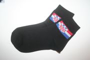 CROATIA HRVATSKA COUNTRY FLAG PAIR OF BLACK HIGH QUALITY DRESS SOCKS .. 2 SIZES AVAILABLE ... MEN'S & WOMEN'S ... NEW IN PACKAGE