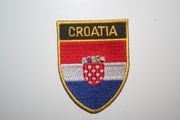 CROATIA OVAL COUNTRY FLAG IRON ON SHIELD PATCH CREST BADGE . NEW