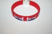 CROATIA RED COUNTRY FLAG FLEXIBLE C BRACELET WRISTBAND .. NEW